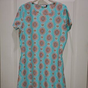 Cabana Life Short Sleeve Mini Shift Dress - NWOT